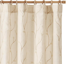 Load image into Gallery viewer, Chic Embroidered Voile Sheer Curtains for Living Room – 84" x 55" Beige Panels