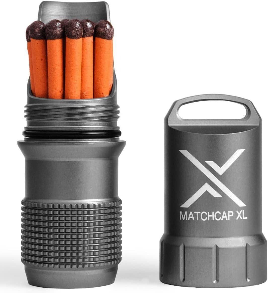Lightweight Waterproof Match Kit with Striker—Perfect for Hiking and Camping