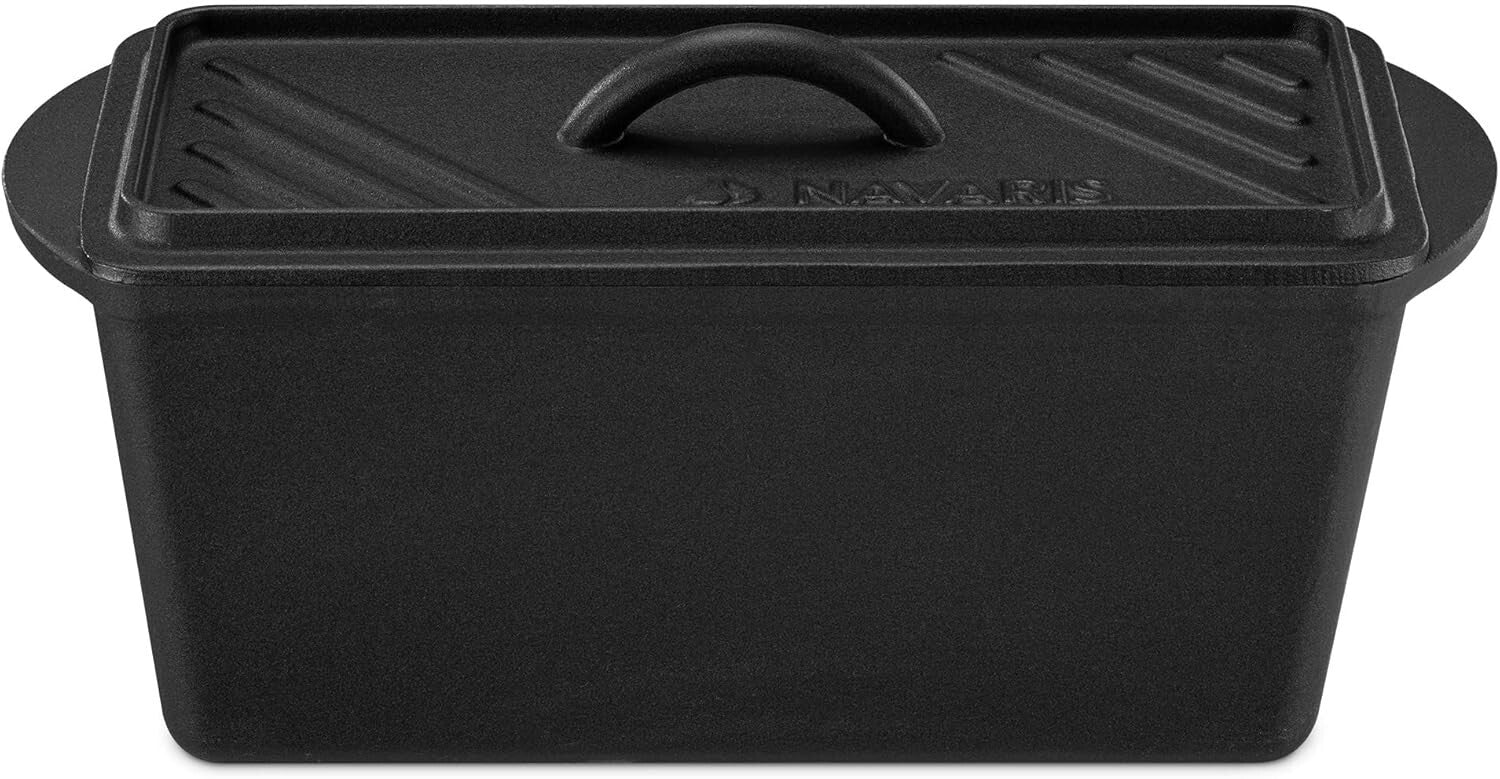 Elegant Cast Iron Bread Loaf Pan with Lid - Perfect for Special Occasions