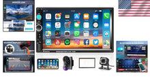 Load image into Gallery viewer, Upgrade Your Ride: Double Din 7-Inch Stereo with Touch Screen &amp; Rear Camera