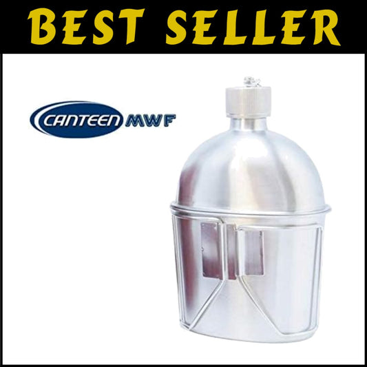 Heavy Duty Stainless Steel Canteen and Cup Set - Perfect for Hiking Adventures
