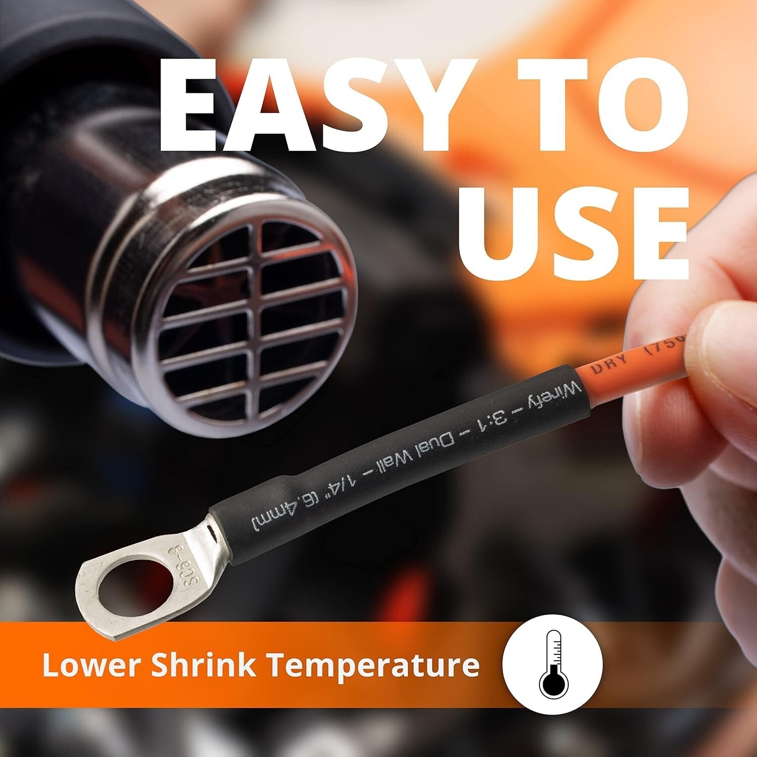 Black 2" Polyolefin Heat Shrink Tubing - 3:1 Ratio - Durable & Efficient