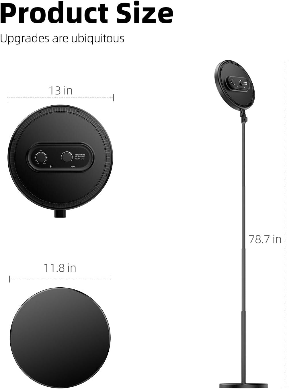 Adjustable LED Ring Light with Stable Base - Ideal for Professional Photography