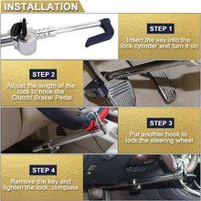 Load image into Gallery viewer, Retractable Anti-Theft Steering Wheel Lock with Extra Keys and Accessories