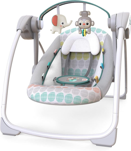 Whimsical Wild Baby Swing - 6 Speed, 2 Recline Positions for Infants 0-20 lbs