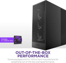 Load image into Gallery viewer, H7 Flow Mid-Tower ATX Case - superior airflow, 3 fans, Cable Management - Black