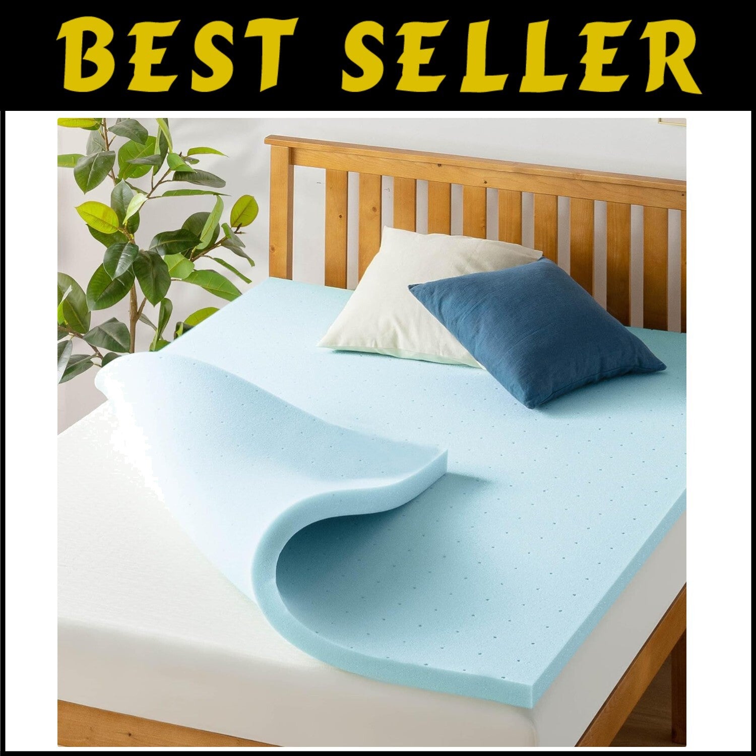 Experience Ultimate Sleep with 1.5-Inch Ventilated Cooling Gel Mattress Topper