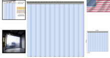 Load image into Gallery viewer, Modern Clear PVC Curtain Strips, 96" High x 72" Wide - 12PCS for Easy Install