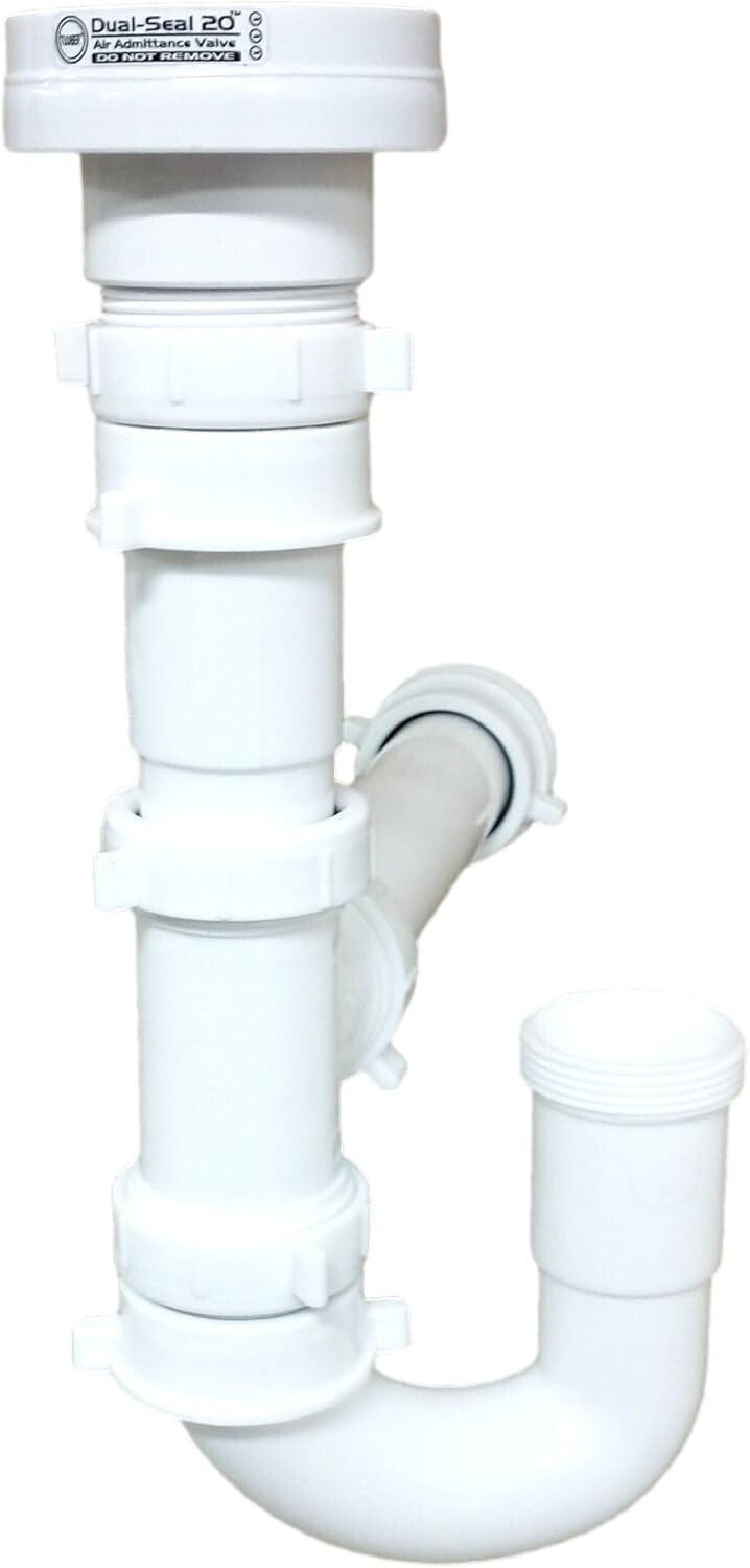 1-1/2" Air Admittance Valve Trap Assembly Kit with Dual Sealing Protection