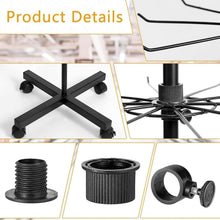 Load image into Gallery viewer, Spinning Black Metal Display Rack - Adjustable Height for Hats, Jewelry &amp; More