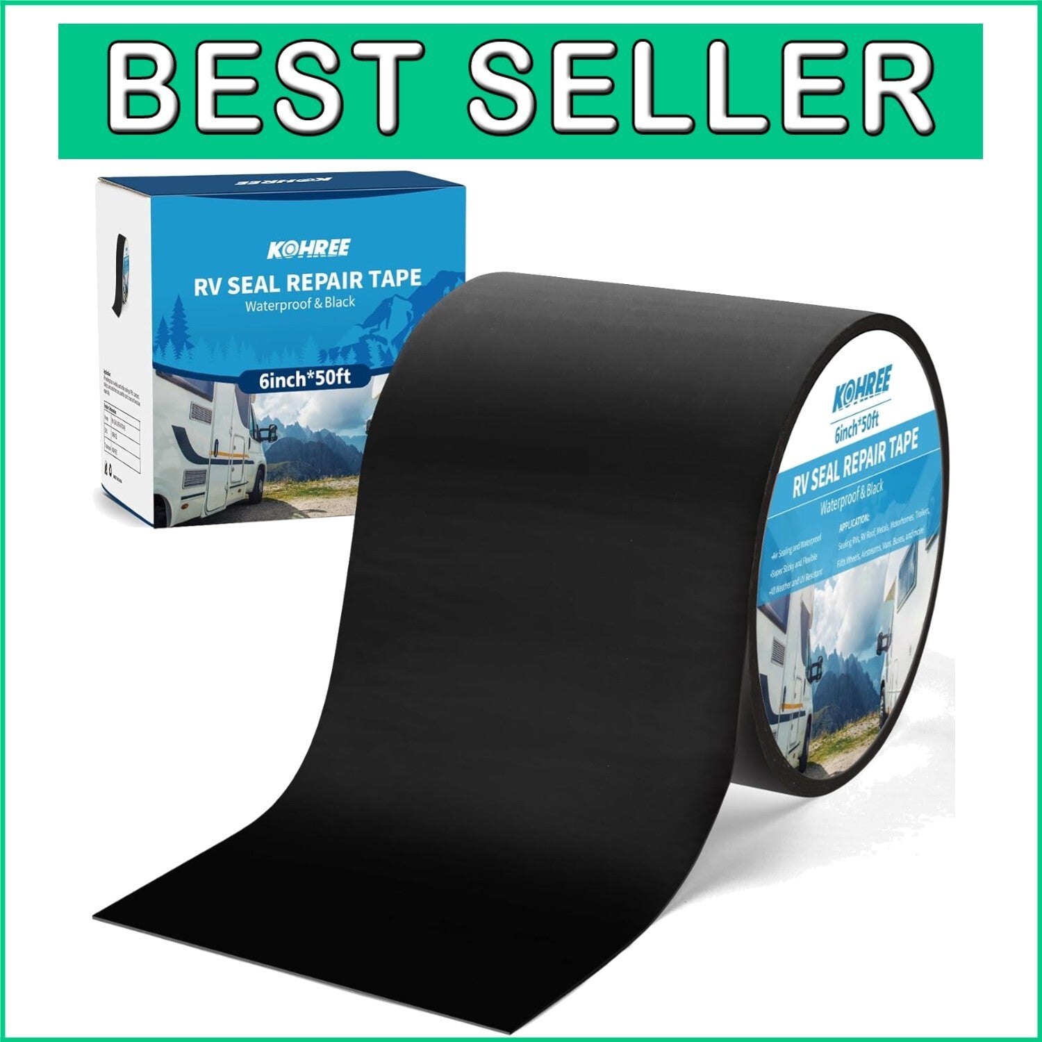 Flexible Butyl Sealant Tape for RV Roofs - UV & Weatherproof Repair Solution