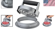 Load image into Gallery viewer, All-in-One Hamburger Patty Maker - Cast Aluminum Burger Press for Ideal Cooking