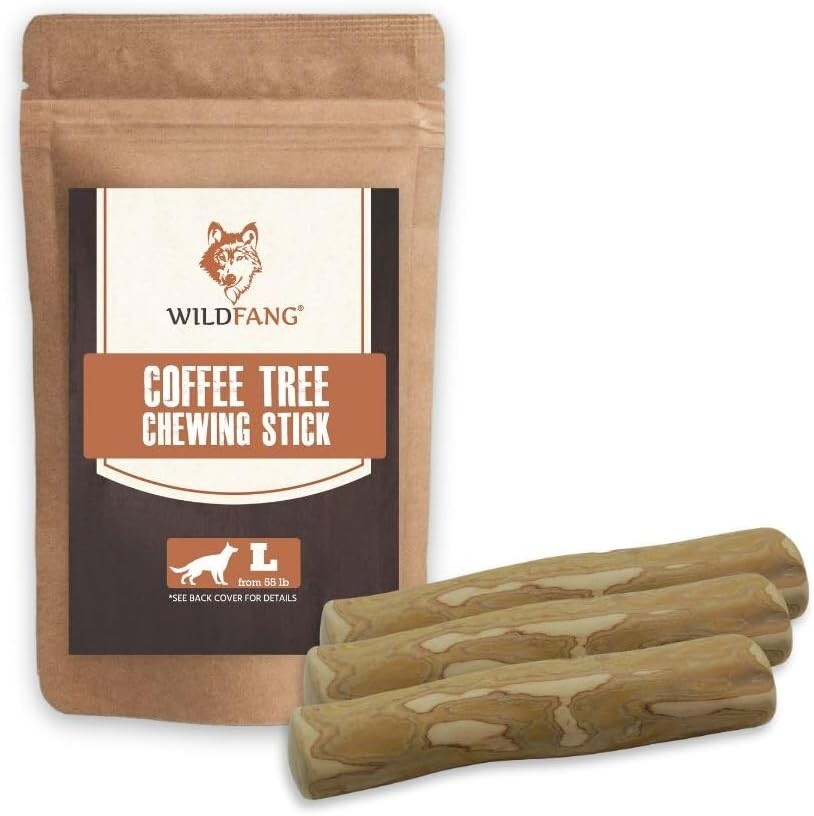 All-Natural Coffee Wood Chewing Toy Set of 3 - Promotes Healthy Chewing Habits