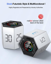 Load image into Gallery viewer, Versatile Hexagon Productivity Timer - 6 Preset Times &amp; Custom Options - Gray