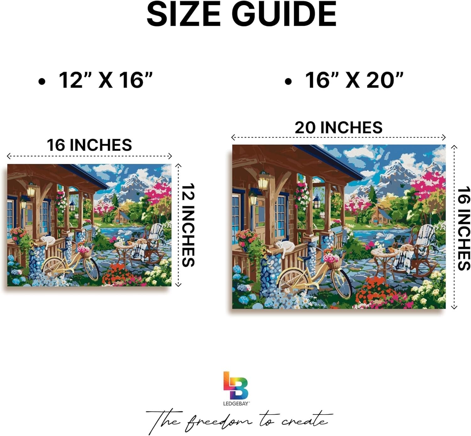 Adult Paint By Numbers Kit with Framed Canvas - Fresh Acrylic Paint & Easel