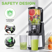 Load image into Gallery viewer, Compact Masticating Juicer - 5.8" Feeding Chute, High Juice Yield &amp; Quiet Motor