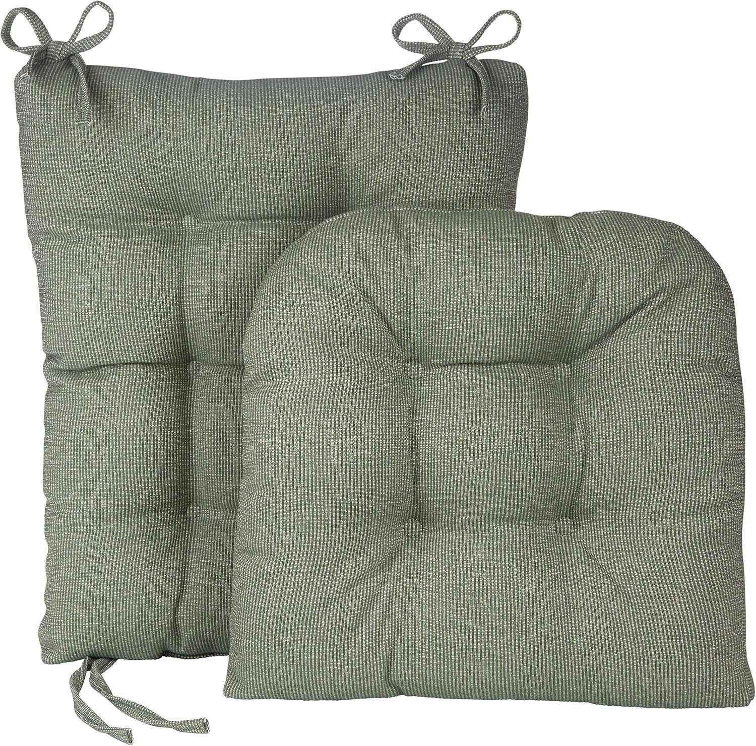2-Piece Celadon Rocking Chair Cushion Set - Soft Comfort with Anti-Slip Design