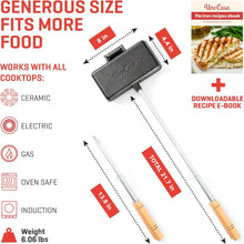 Load image into Gallery viewer, Adjustable Handle Cast Iron Pie Maker - Ideal for Campfire Cooking Adventures