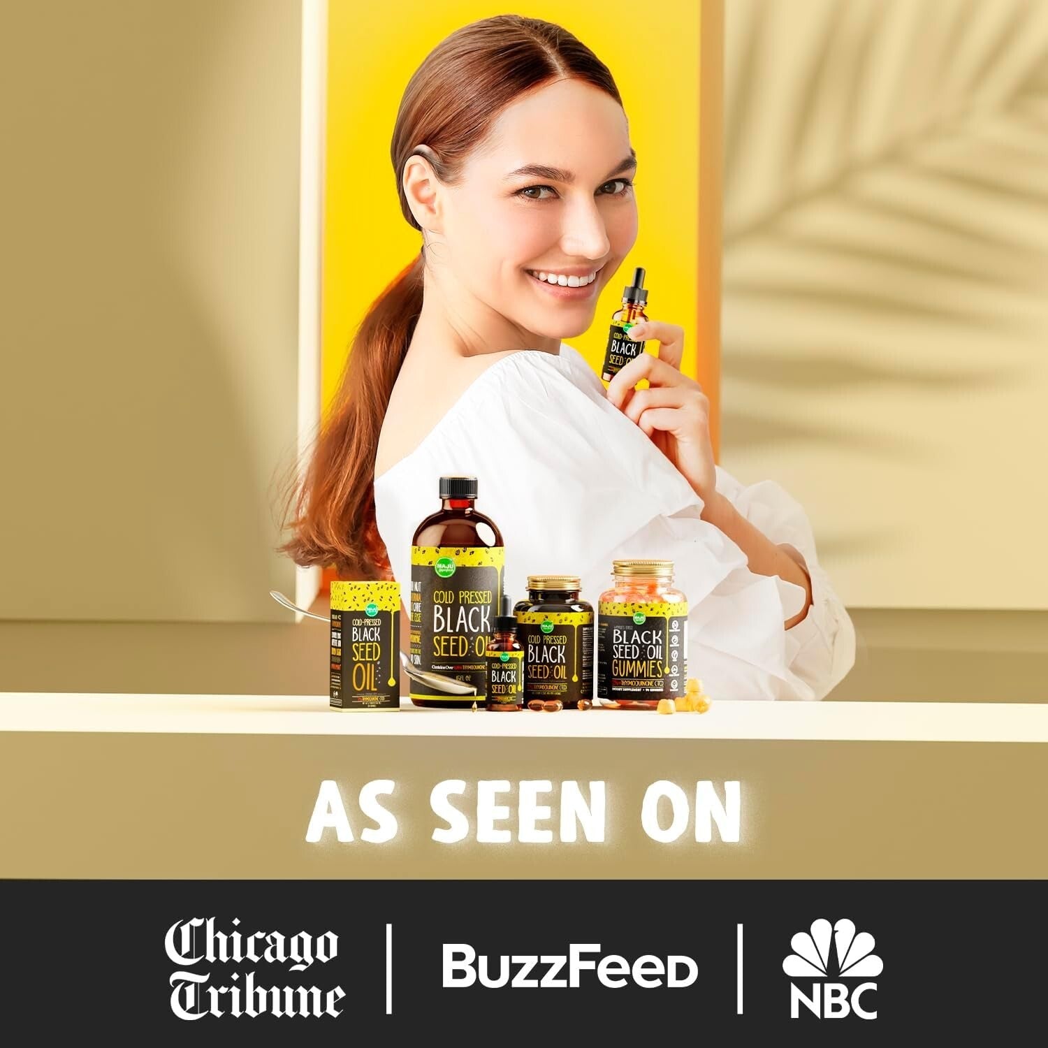 Maju's 16oz Black Seed Oil: Cold Pressed, Boost Immunity with 3X Thymoquinone