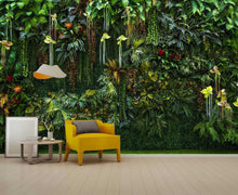 Load image into Gallery viewer, Large Botanical Silk Wallpaper, Banana Leaf Design: Stylish &amp; Stain-Resistant
