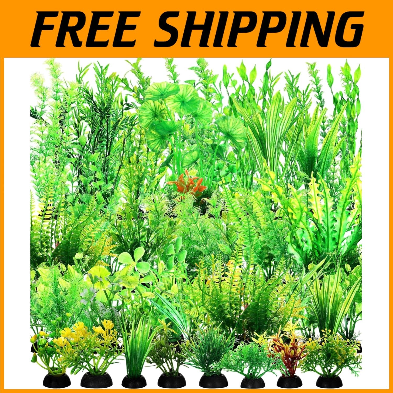 100 Pcs Artificial Aquarium Plants - Vibrant Fish Tank Decorations (45 Styles)