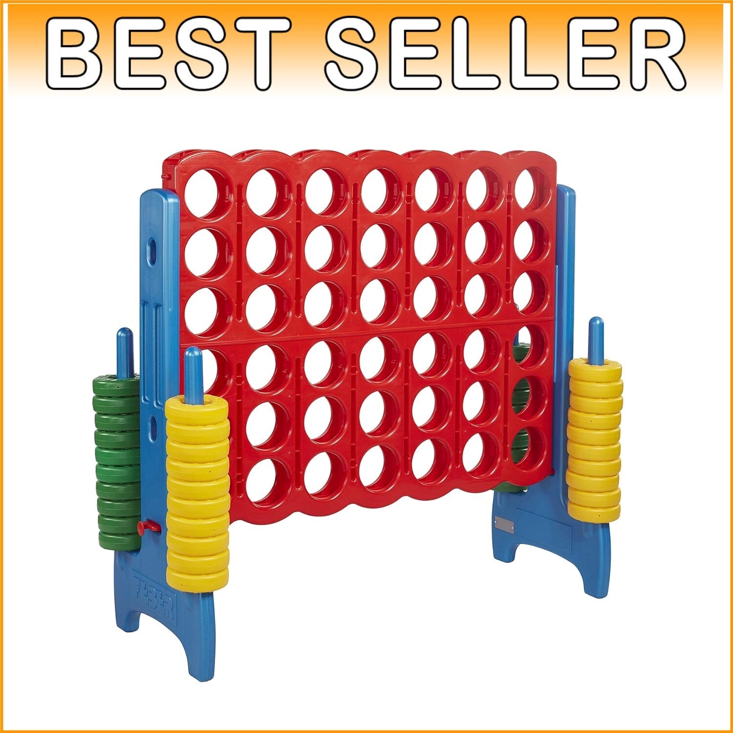 Family-Friendly Jumbo Connect 4 Outdoor Game - Safe & Educational Fun