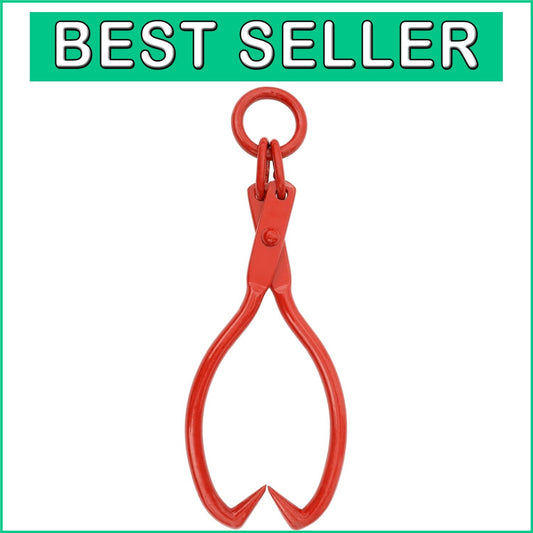 Bright Red 25-Inch Log Skidding Tongs with O-Ring - Ideal for Timber Transport