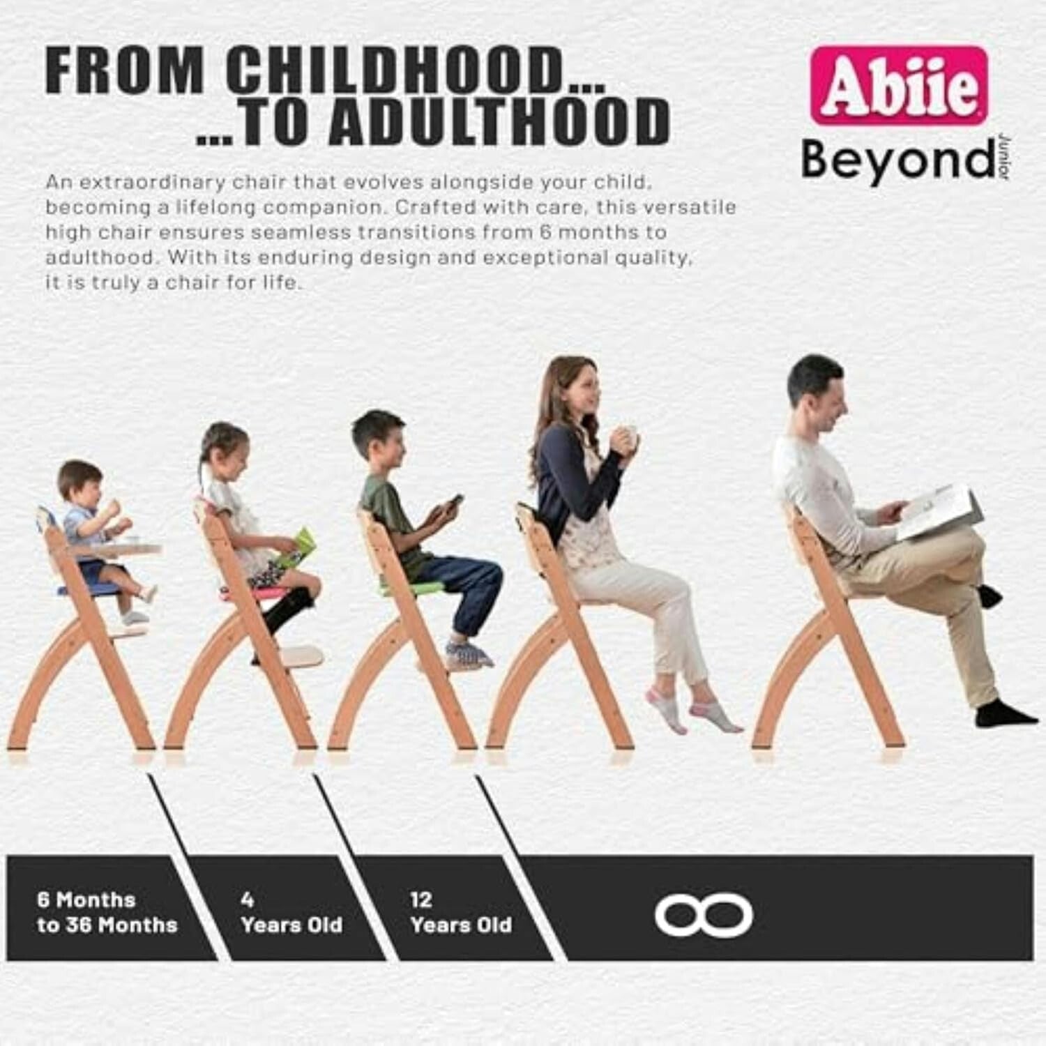 Stylish Adjustable High Chair for Toddlers - Easy Maintenance & Safety Features