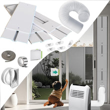 Load image into Gallery viewer, Universal Portable AC Vent Kit - 95" Sliding Door Panels with Locking Feature