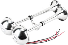 Load image into Gallery viewer, Weather-Resistant Stainless Steel Dual Trumpet Horn - 125db for Boats &amp; Trucks