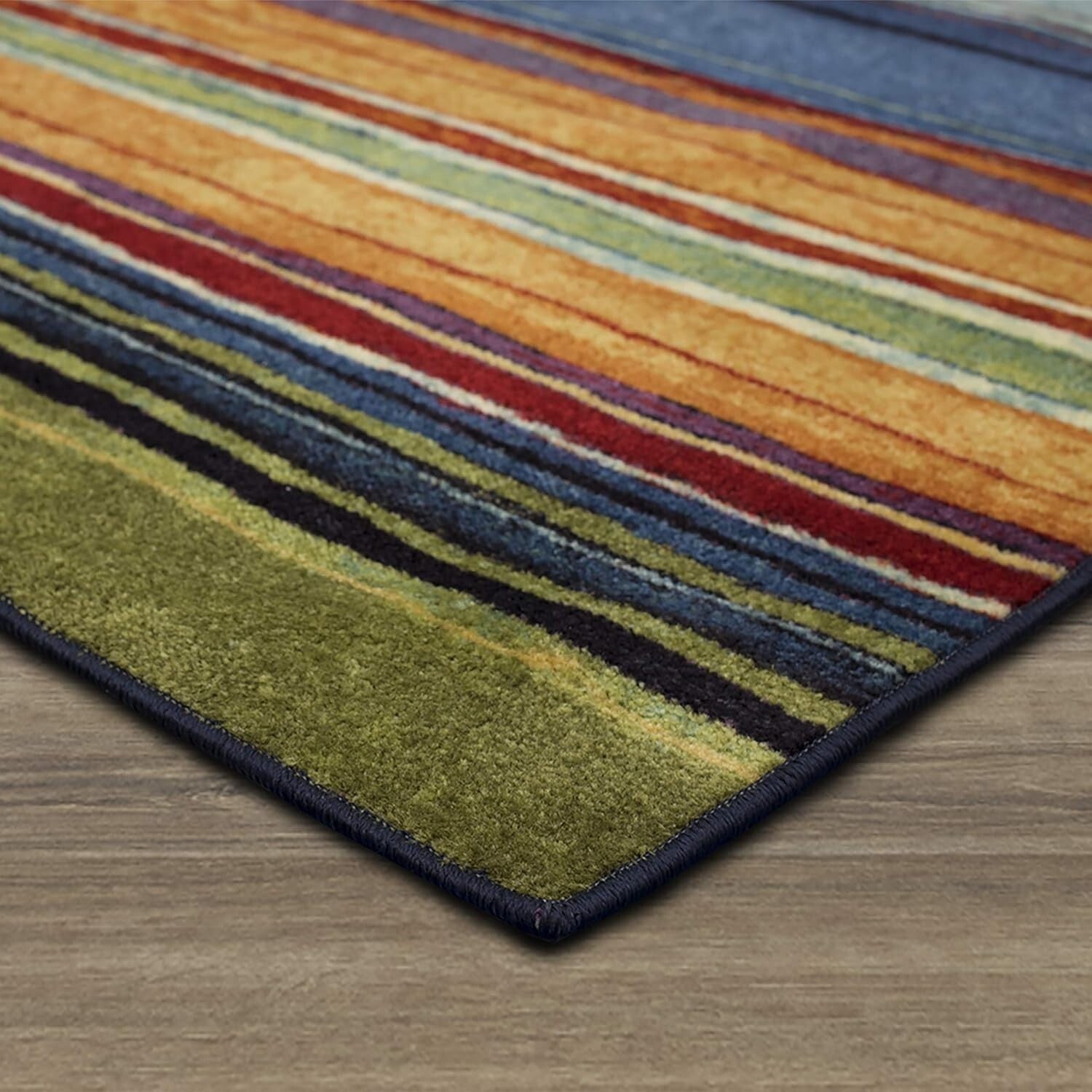 Elegant and Functional 2' x 8' Stain Resistant Stripe Area Rug for Living Spaces