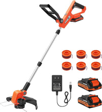 Load image into Gallery viewer, 20V 12" Cordless String Trimmer &amp; Edger with Auto Feed - 2 Batteries Included