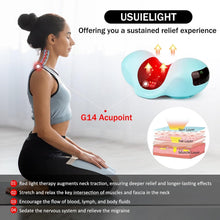 Load image into Gallery viewer, Cervical Traction Device with Red Light Therapy for Effective Neck Pain Relief