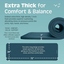 Load image into Gallery viewer, Solana 1" Thick Yoga Mat – Durable, Non-Slip, and Portable for Every Practice