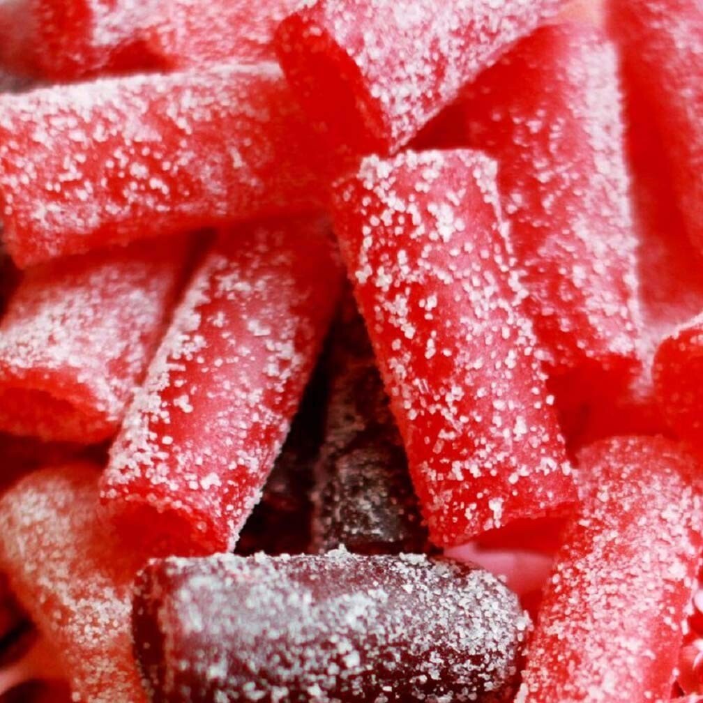 Delicious Low-Fat Red Flavor Bites: Cherry, Strawberry, Watermelon & Raspberry