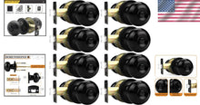 Load image into Gallery viewer, Elegant Stainless Steel Privacy Door Knobs - 8 Pack Keyless for Interior Use
