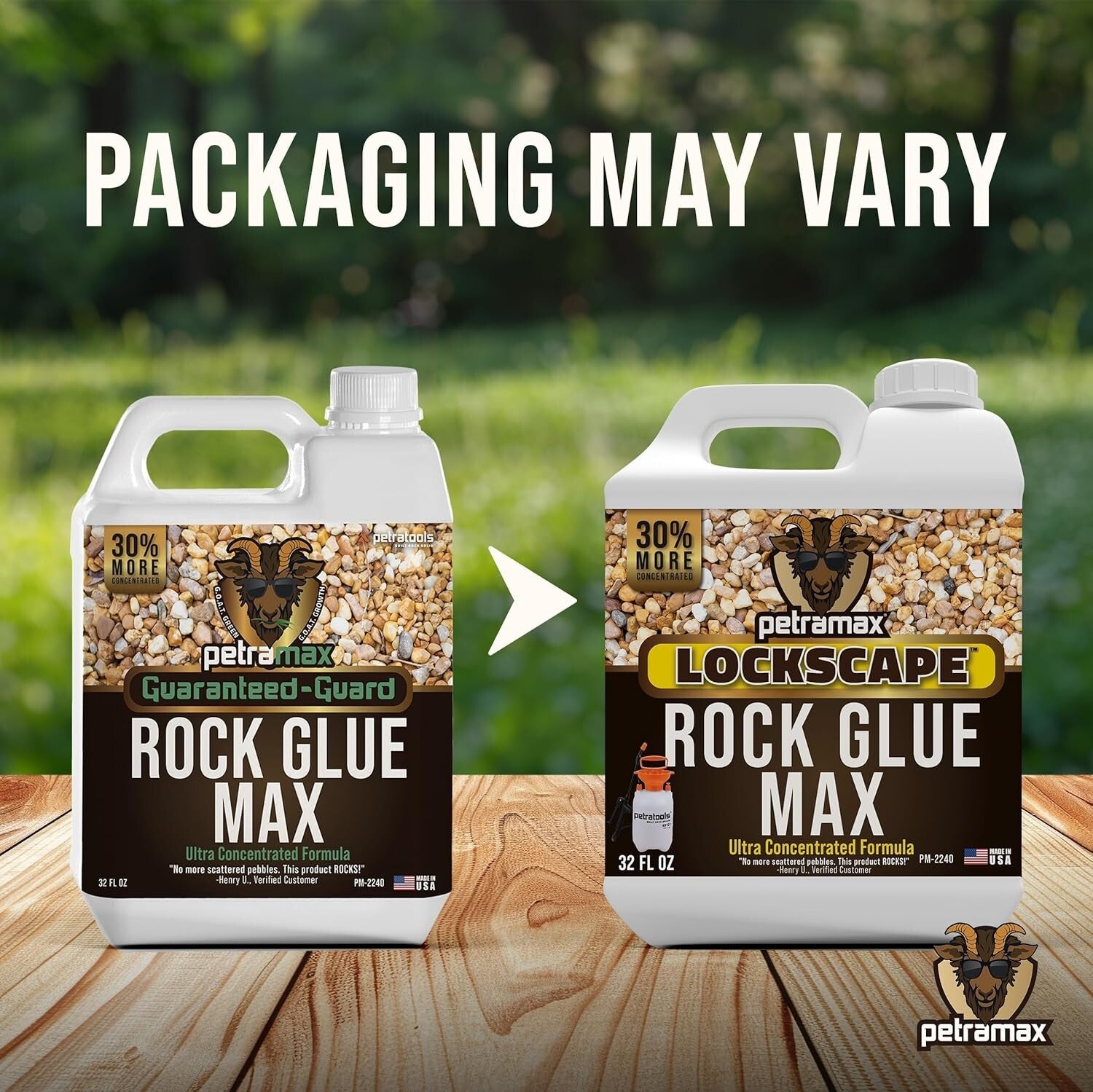 Max Rock Glue 32 Oz - Pet Safe Landscape Adhesive for Stones & Gravel Stabili...
