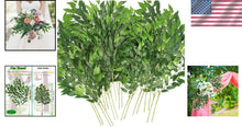 Load image into Gallery viewer, Natural-Looking 20 Faux Green Leaf Garland Branches for Versatile Arrangements