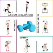 Load image into Gallery viewer, Versatile 15 lb Dumbbell Set - Ergonomic Neoprene Weights for All Fitness Levels