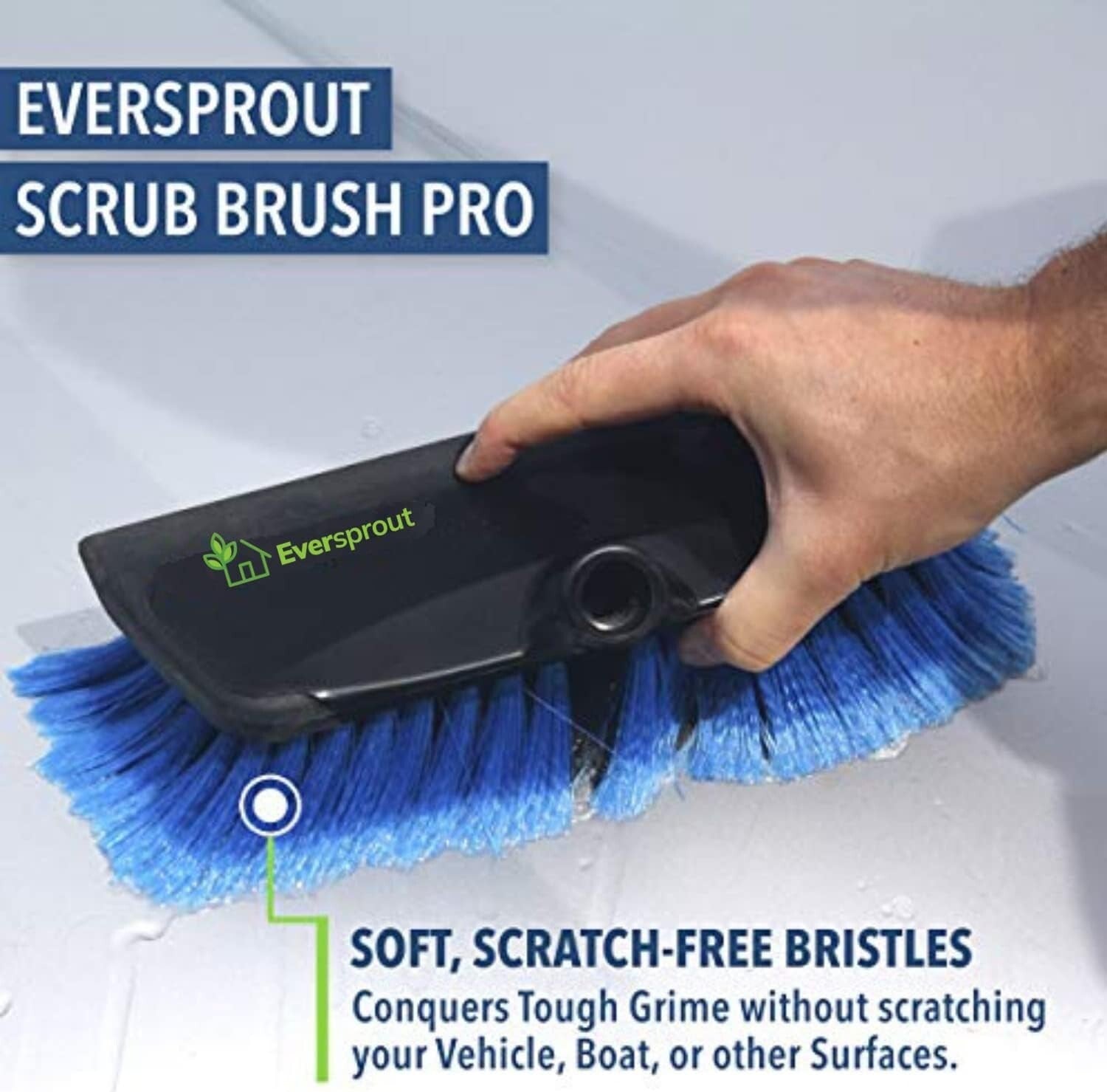 Versatile 5-to-3 Foot Scrub Brush with Non-Slip Grip - Perfect for All Surfaces
