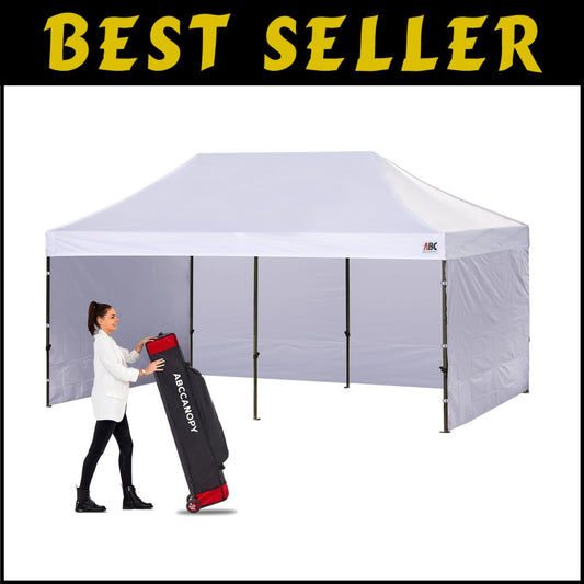 Instant Setup 10x20 Canopy Tent - Heavy Duty with Removable Sidewalls & UV Block