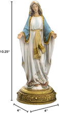 Load image into Gallery viewer, Religious Home Decor: 10.25" Our Lady of Grace Figure with Scroll - Elegant Gift