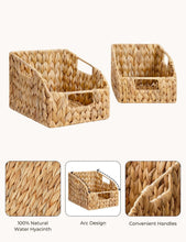 Load image into Gallery viewer, Natural Handwoven Storage Baskets for Pantry, Kitchen &amp; Living Room - 2 Pack