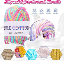 Load image into Gallery viewer, Vibrant 34 Color Milk Cotton Yarn Bundle - Perfect for Custom Crochet Projects