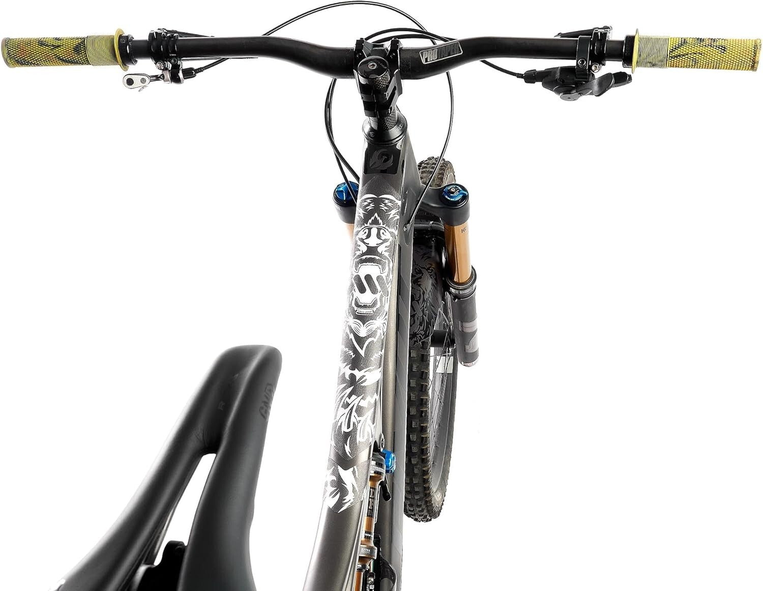 Durable Honeycomb PVC Bike Frame Guard - Universal Fit for Adult Mountain Bikes