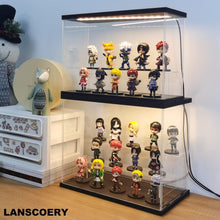 Load image into Gallery viewer, Multi-Tier LED Acrylic Display Case for Collectibles &amp; Funko Pops - 11.8x11x11.8