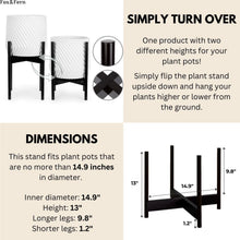 Load image into Gallery viewer, Eco-Friendly Bamboo Plant Stand - 14.9 Inch Mid Century Design for Large Pots