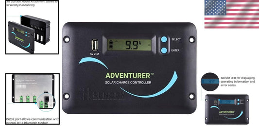 Smart 30A Solar Charge Controller - LCD Display & Bluetooth Monitoring Ready