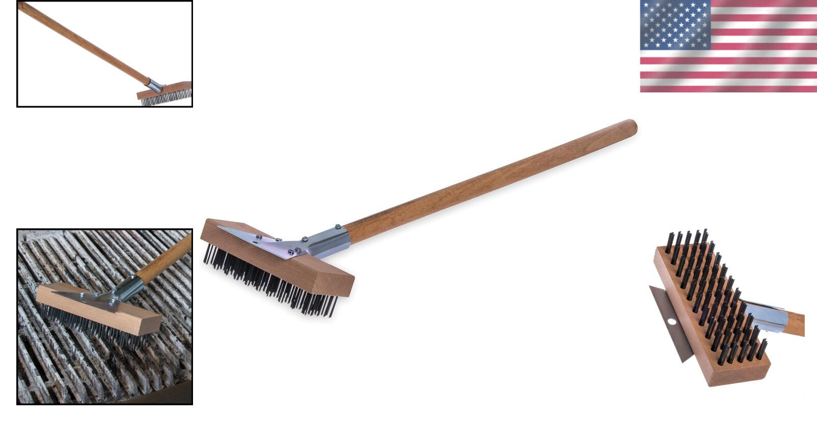 High-Strength Grill Brush with Stainless Steel Scraper - Perfect for Heavy Duty