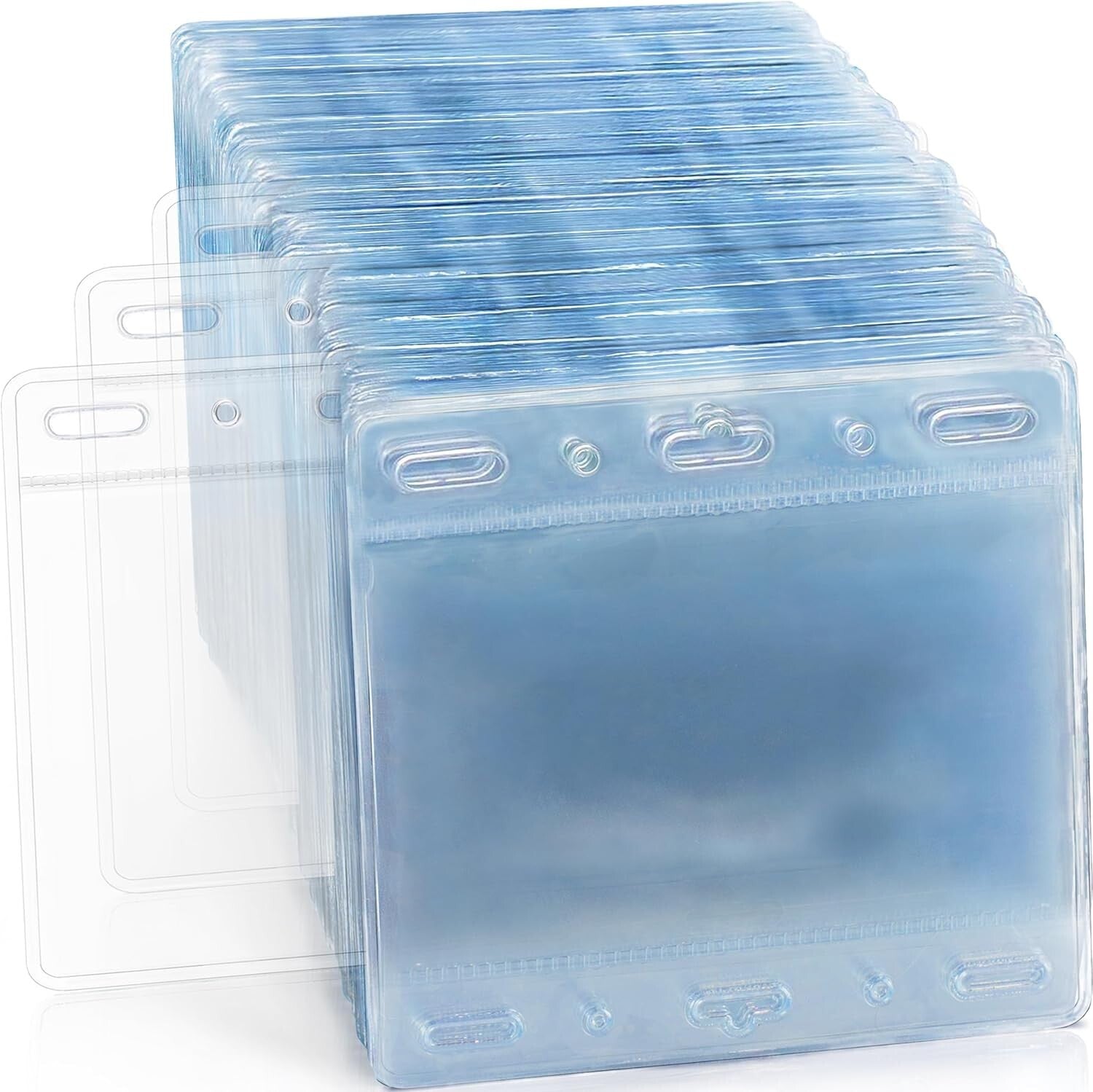 Large 1000 Pack Horizontal Card Protectors - Secure 4x3 ID Holder Pouches
